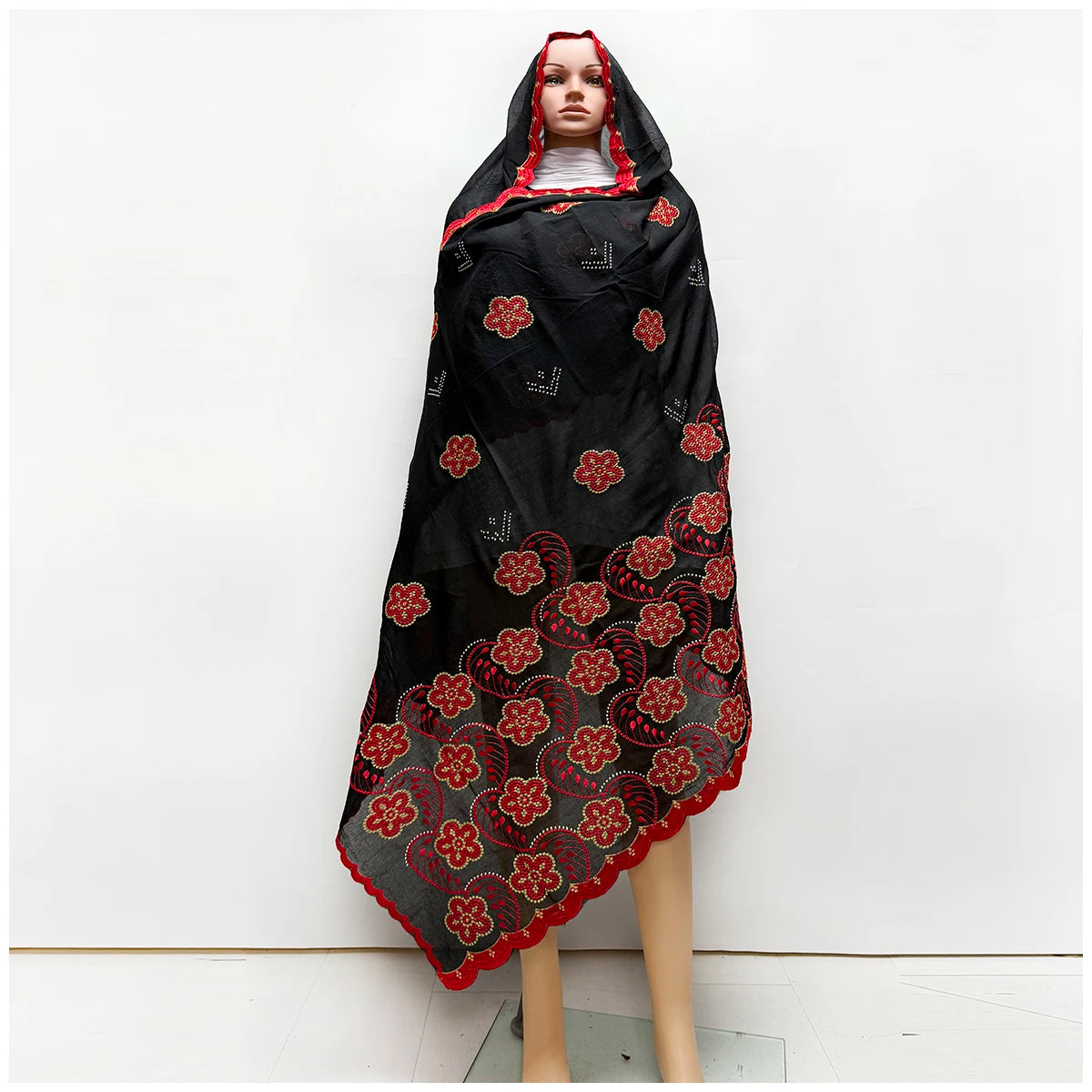 Embroidered High Quality 100% Cotton Scarf