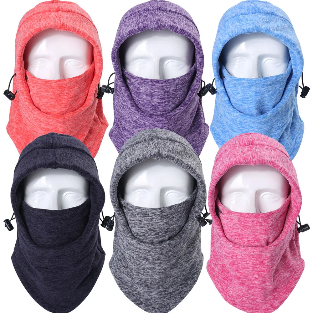 Winter Fleece Windproof Full Face Hooded Scarf