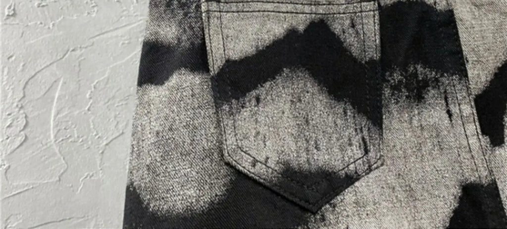 High Waist Slim Denim Skirt with Raw Edges