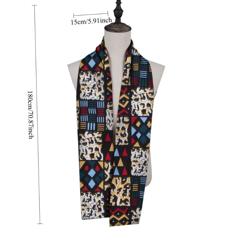 African Retro Cotton Long Scarf Shawl Wrap