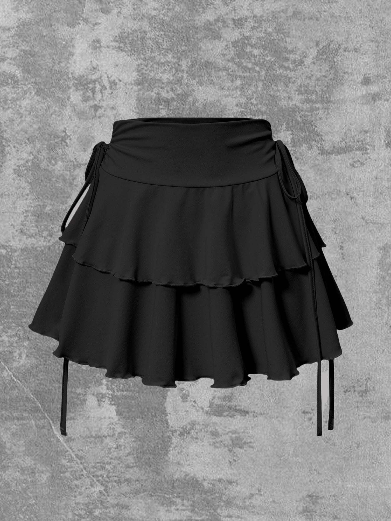 High Waist Laced Short Skirt