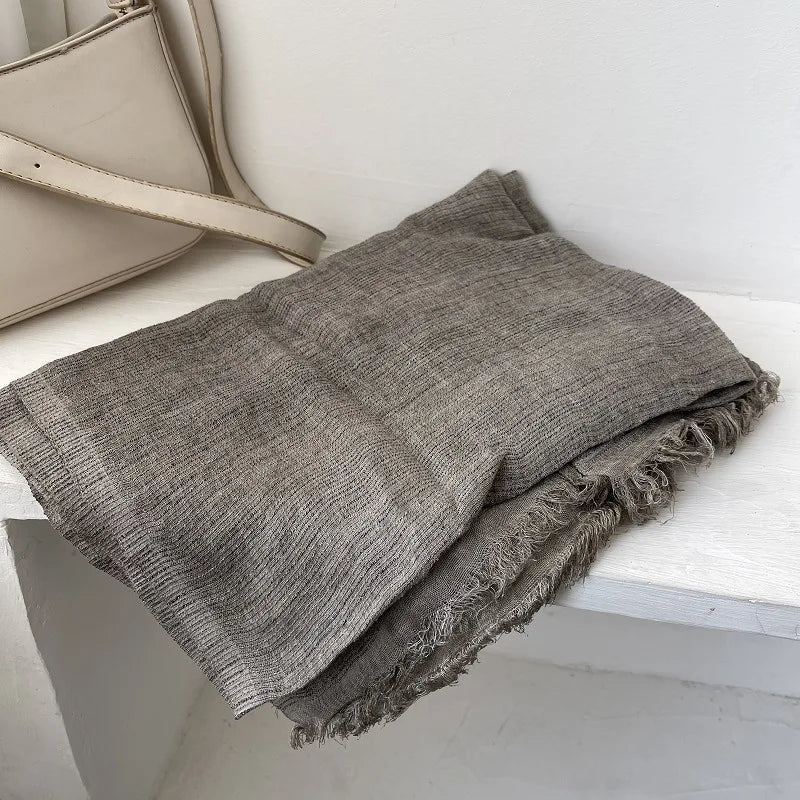 Fresh and Versatile Color Striped Scarf