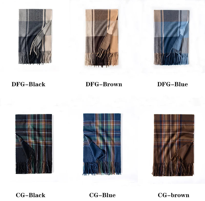 Unisex Cashmere Pashmina Scarf With Tassels