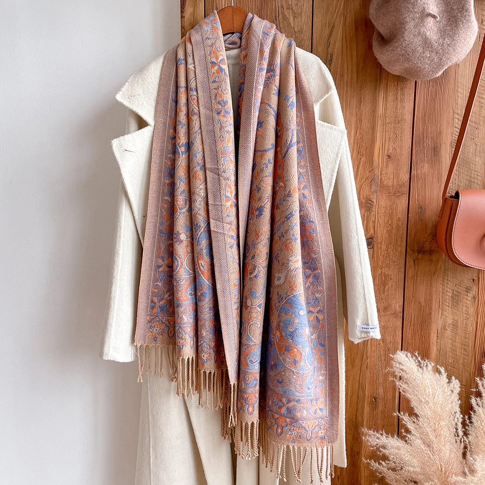 Paisley Fringed Shawl/Scarf