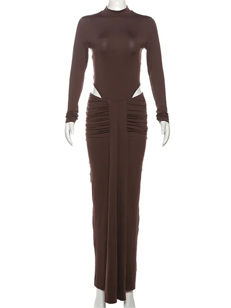 2 Piece-Set Maxi Pleated Skirt Outfit