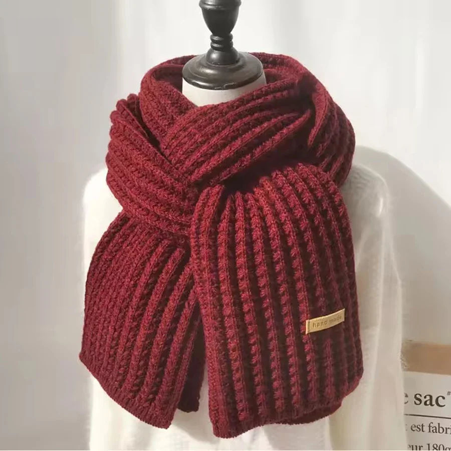 Thick Long Cashmere Knit Scarf