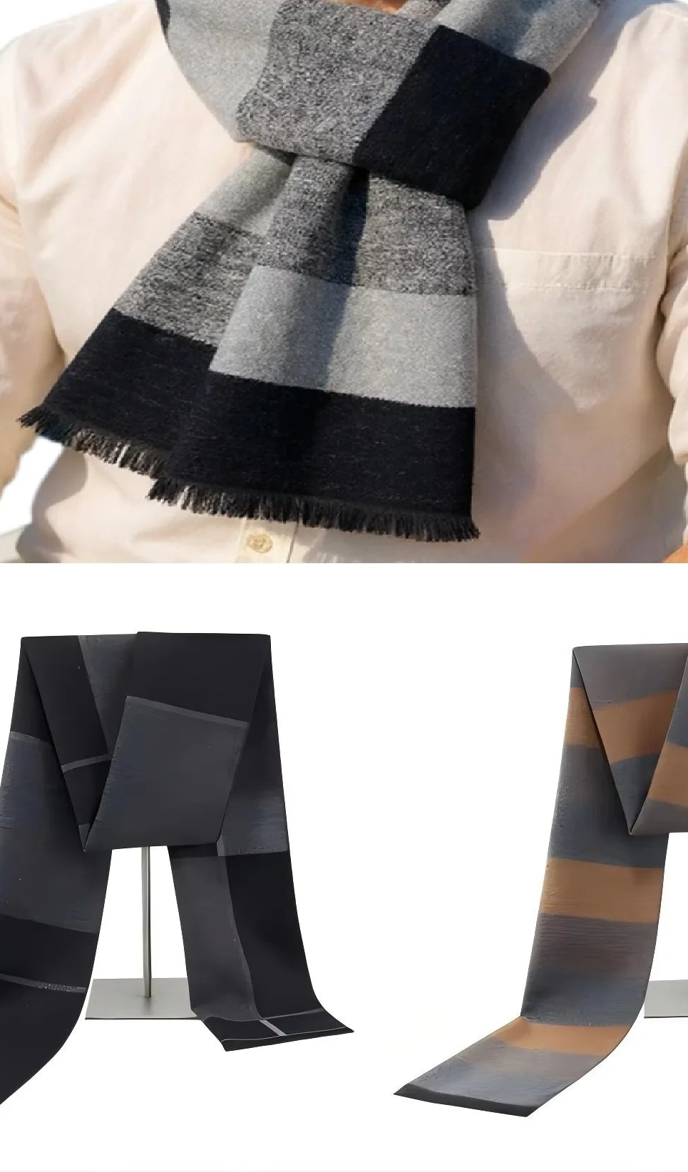 Men's Winter Faux Cashmere Scarf