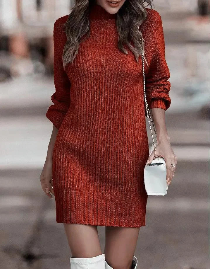 Women's Knitted Pullover Sweater Dress