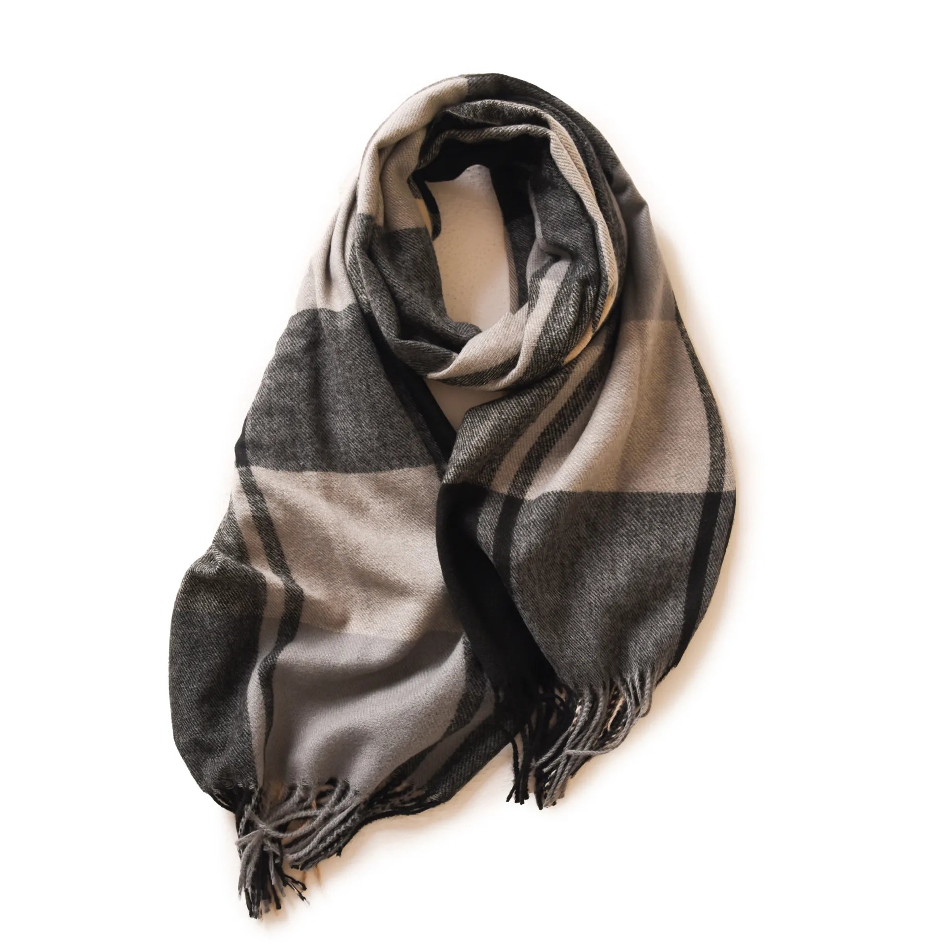 Unisex Cashmere Pashmina Scarf With Tassels
