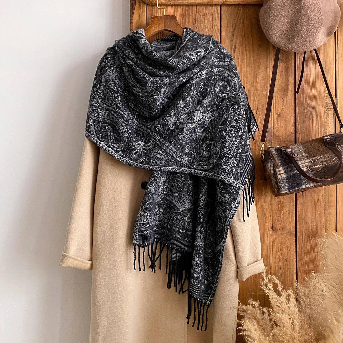 Women's Paisley Faux Pashmina Stole