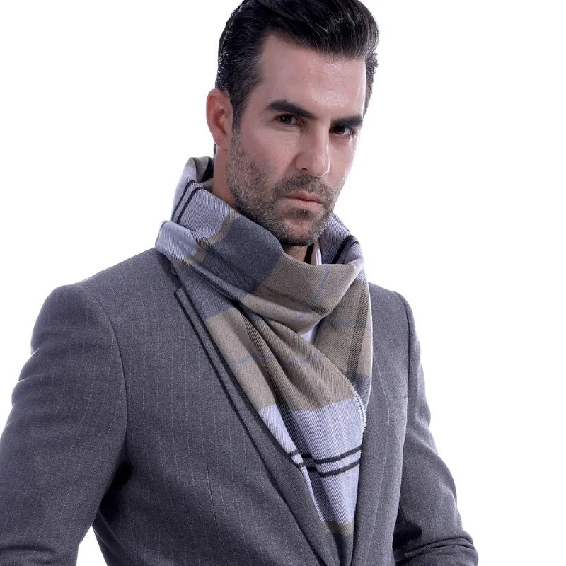 Classic Faux Cashmere Men's Winter Scarf
