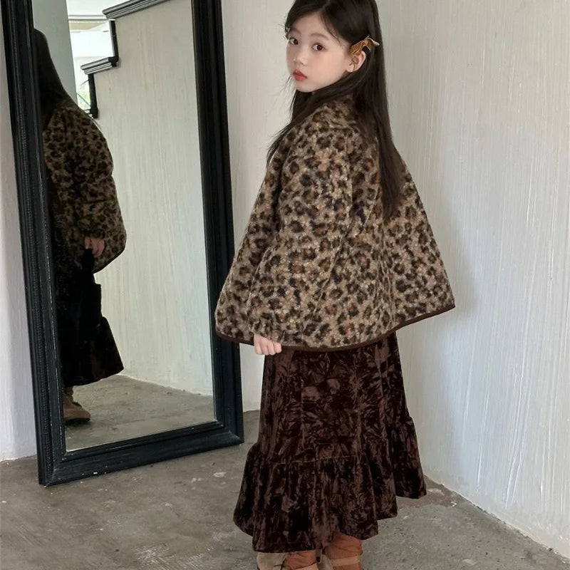 Ruffled Velvet Skirt