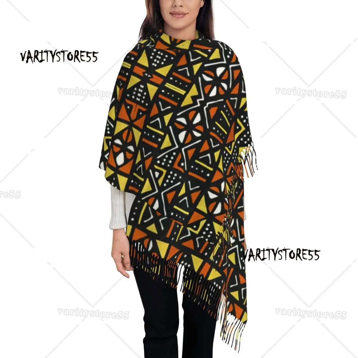 Printed African Scarf Shawl Head Wrap