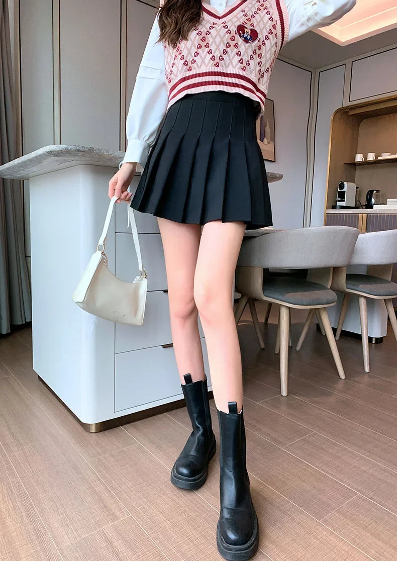 Pleated Mini Skirt