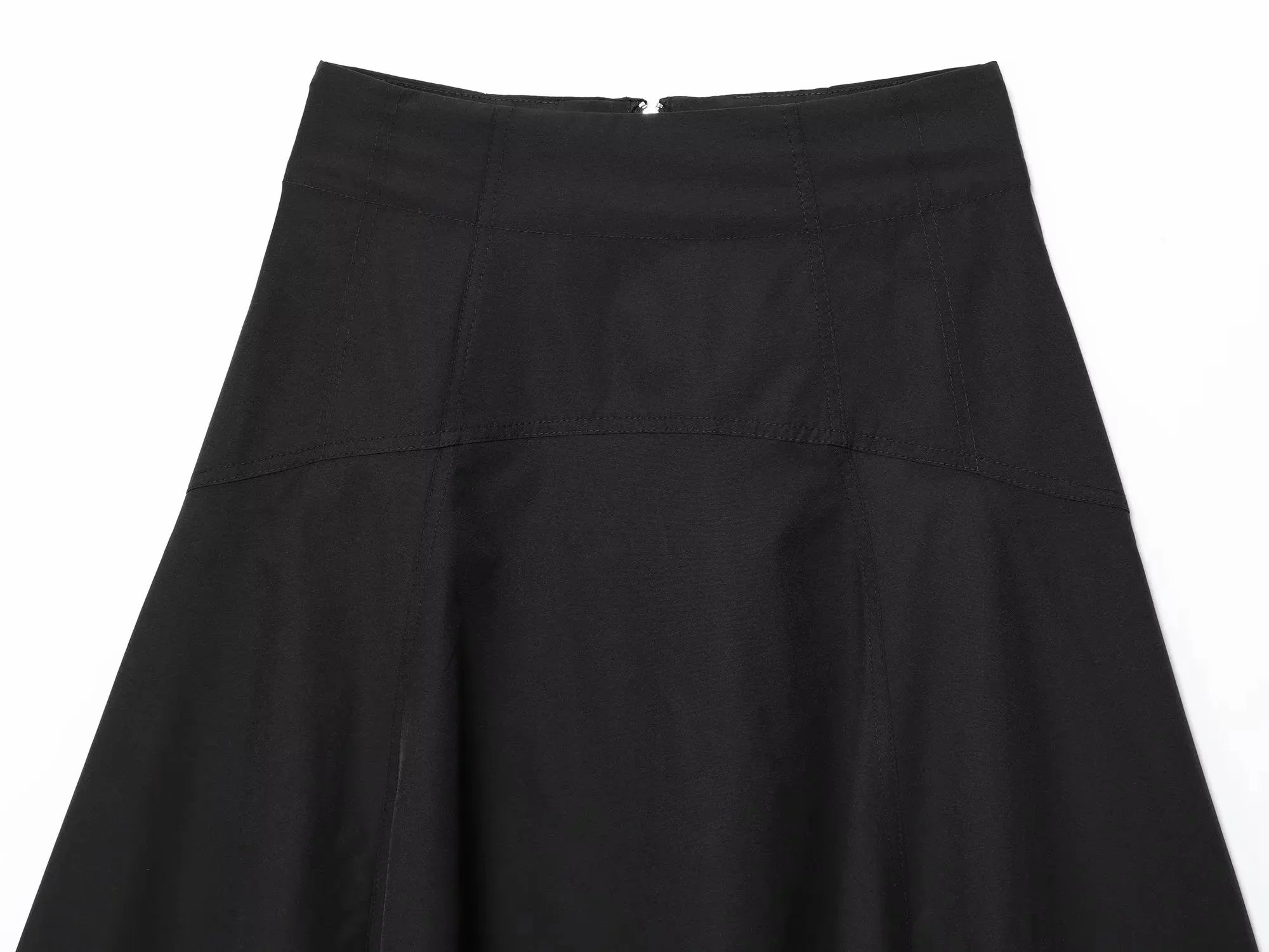 Zippered Midi Mini Skirt