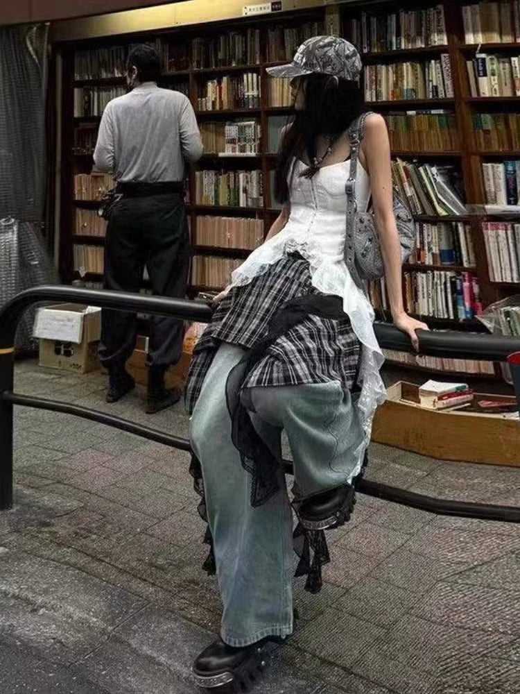 Midi Retro Gothic Punk Skirt