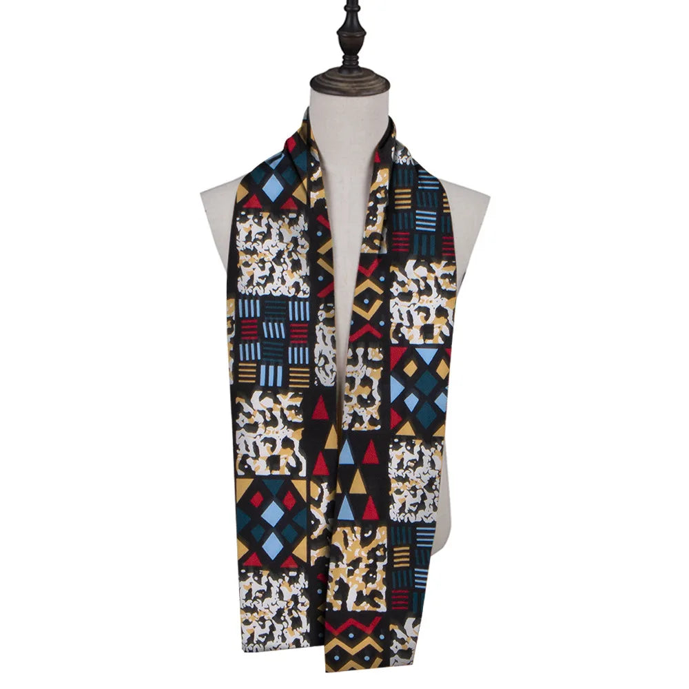 African Retro Cotton Long Scarf Shawl Wrap