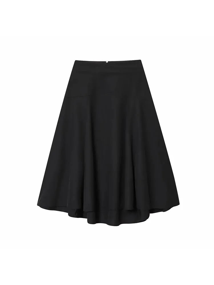 Zippered Midi Mini Skirt