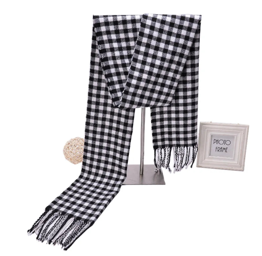 Men's Plaid & Striped Scarf