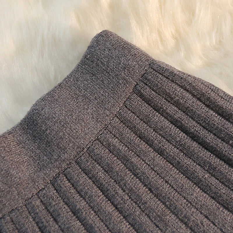 Knit Pleated Short Skirts