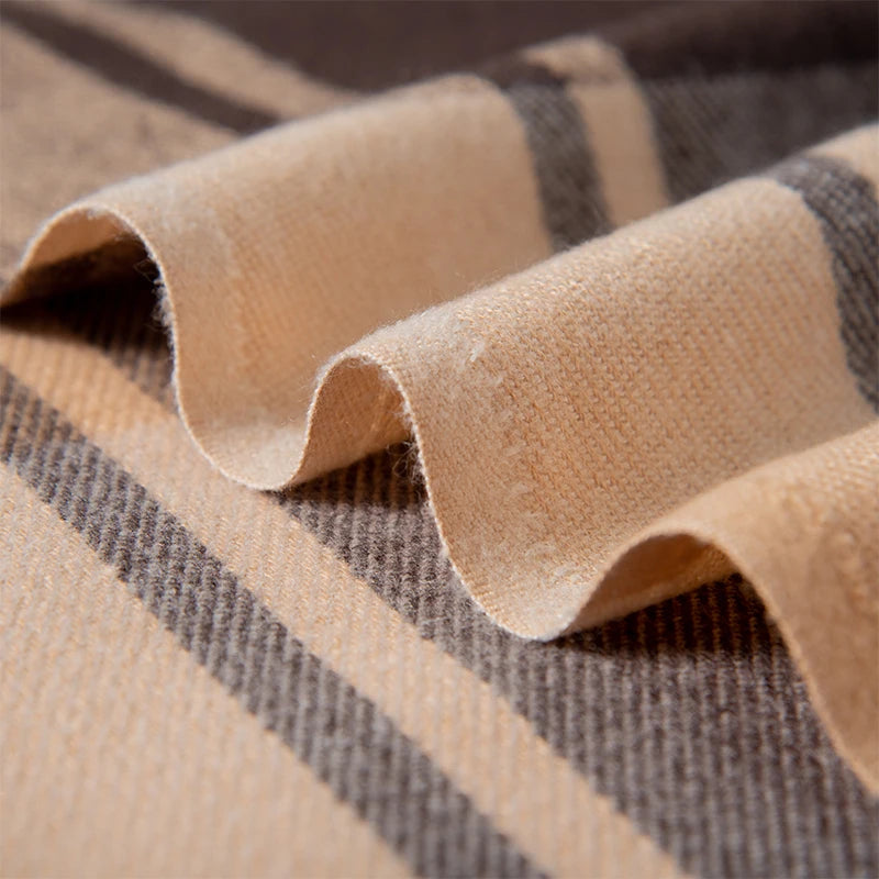 Unisex Cashmere Pashmina Scarf With Tassels