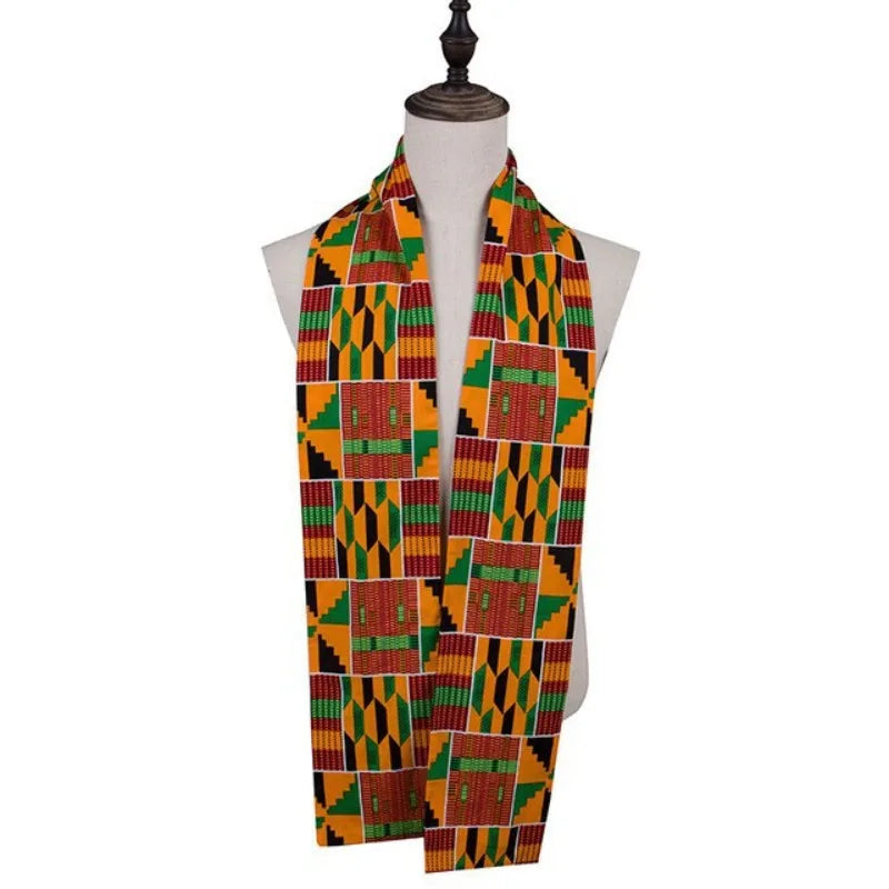 African Retro Cotton Long Scarf Shawl Wrap