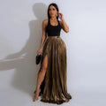 Floor Length High Waist Skirt