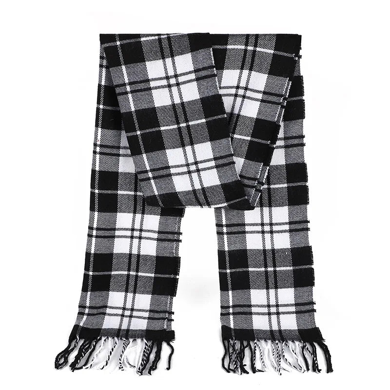 Men's Plaid & Striped Scarf