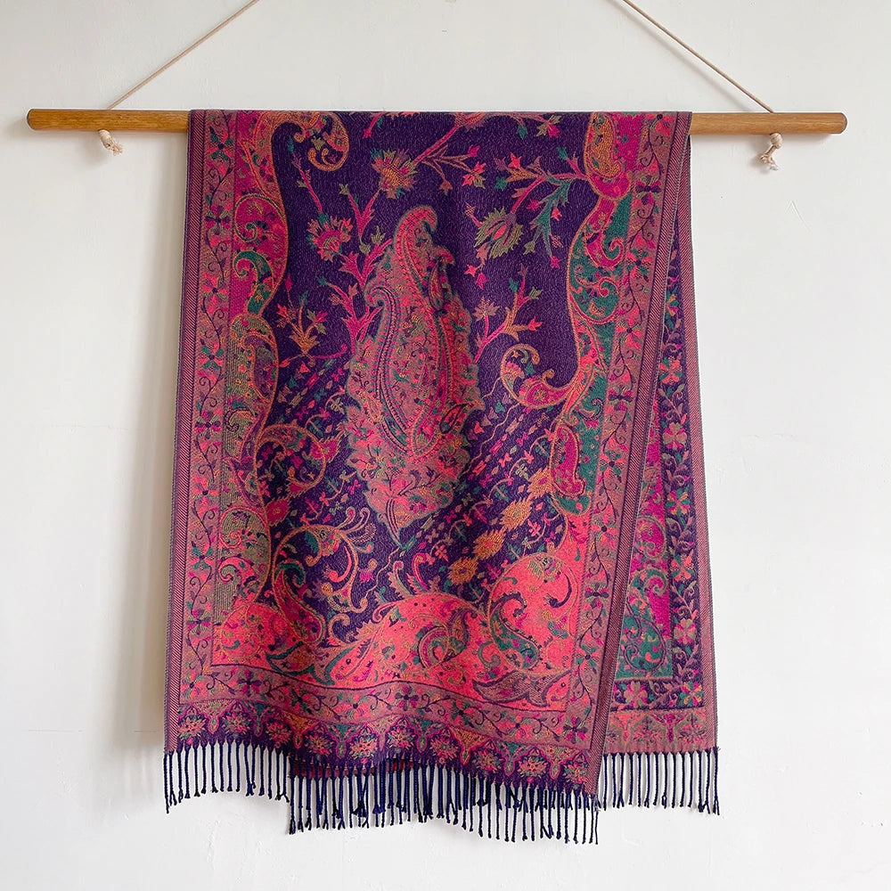 Paisley Fringed Shawl/Scarf