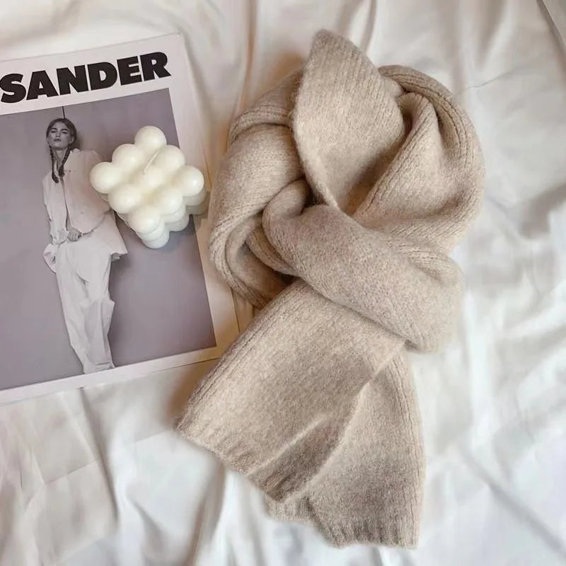 Winter Thick Long Sheep Wool Scarf