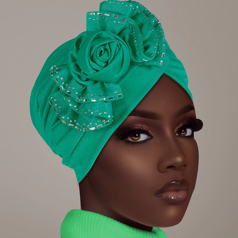 Flower Diamonds Fashion Bonnet Hat
