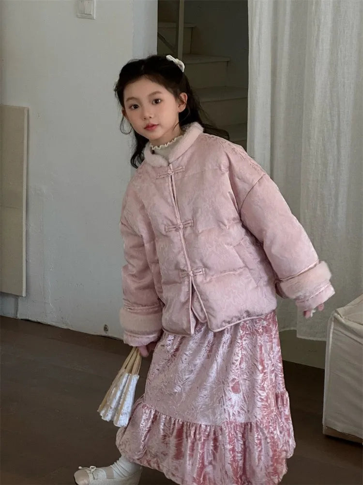 Ruffled Velvet Skirt