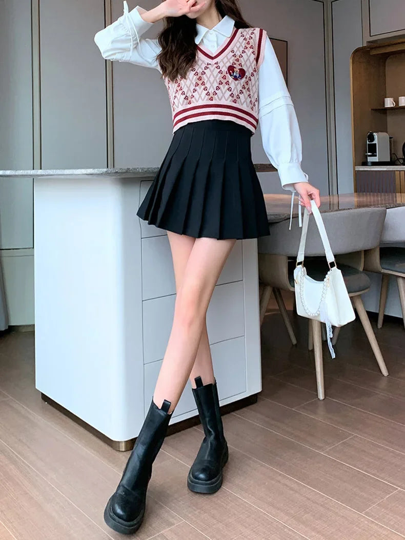 Pleated Mini Skirt