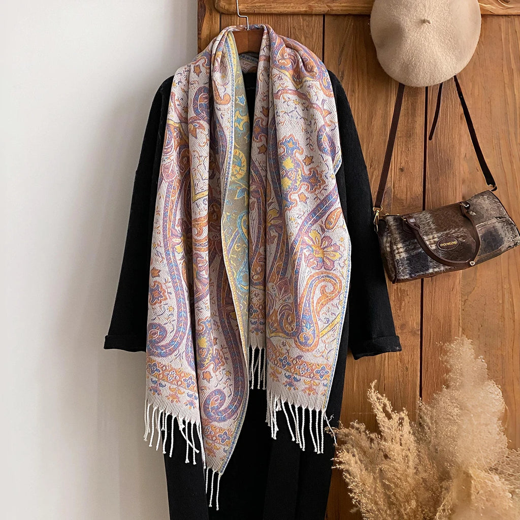 Women's Paisley Faux Pashmina Stole