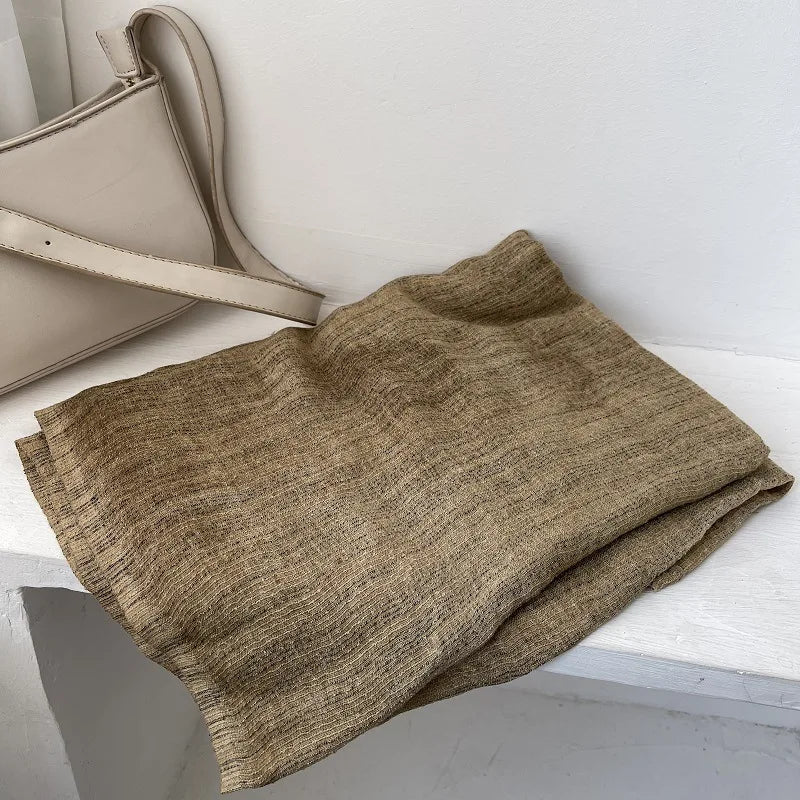 Fresh and Versatile Color Striped Scarf