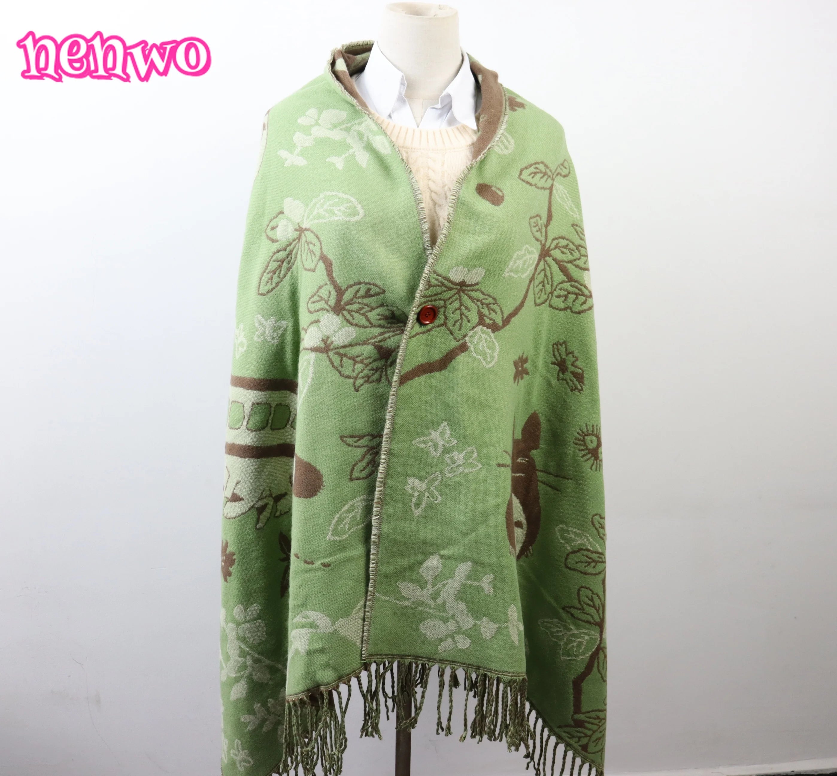 Nenwo Versatile Thick Double-sided Cartoon Scarf/Shawl