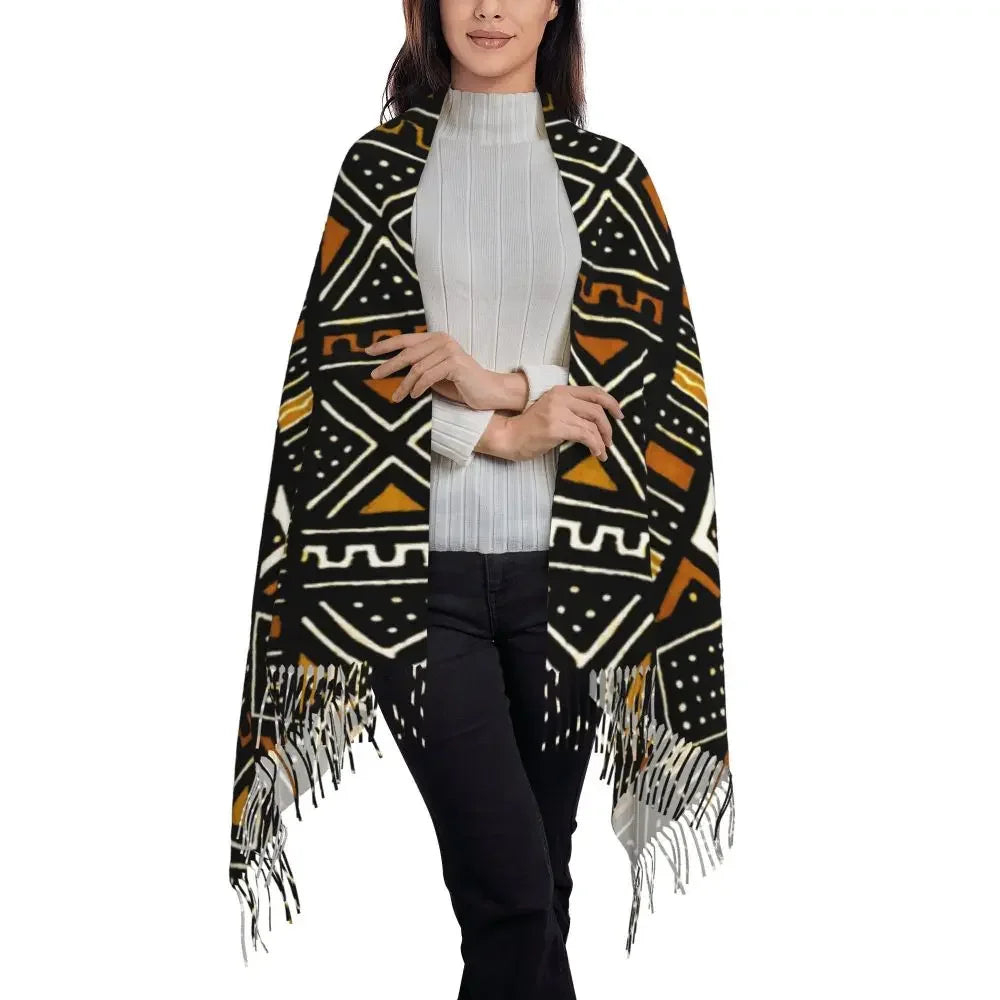 Printed African Scarf Shawl Head Wrap