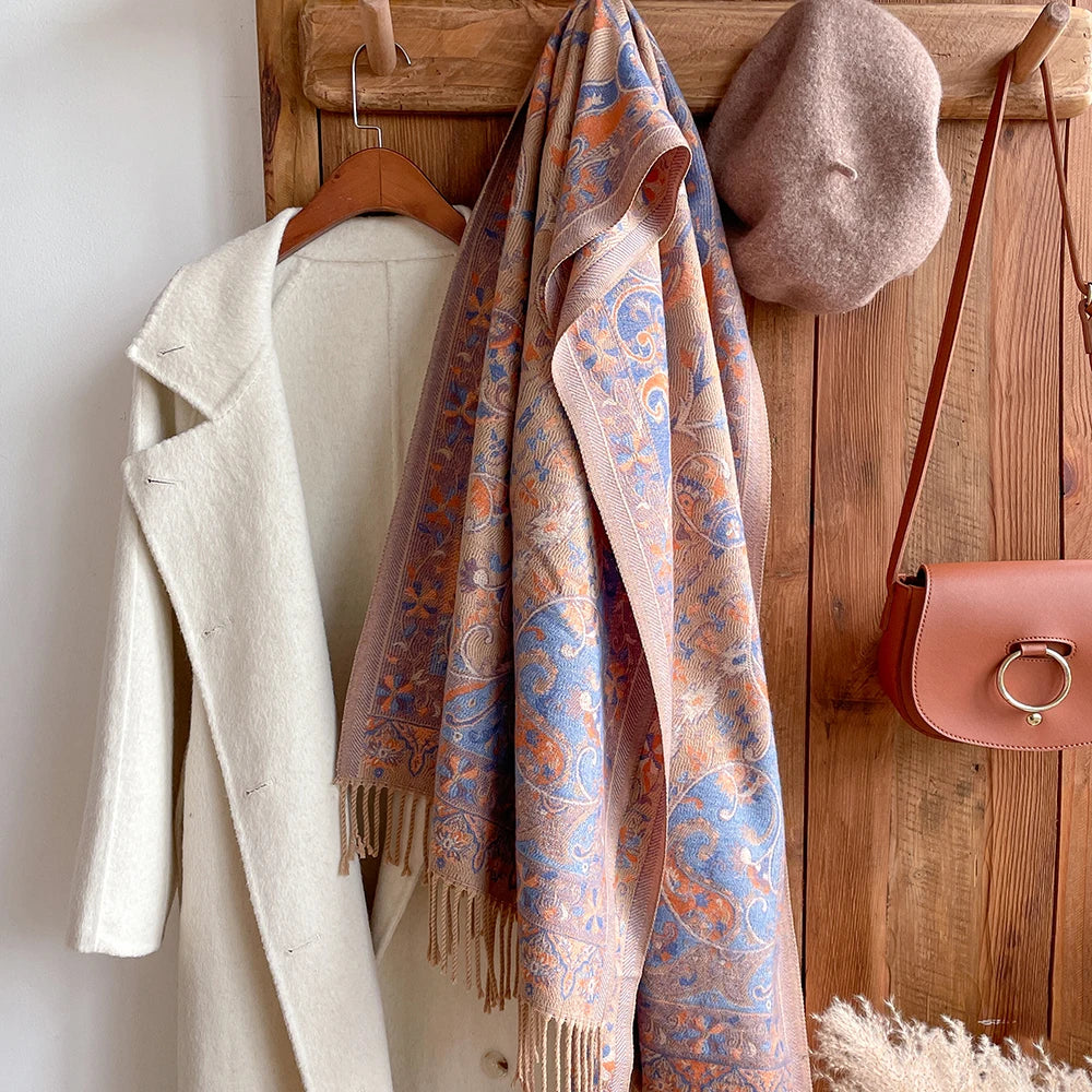 Paisley Fringed Shawl/Scarf