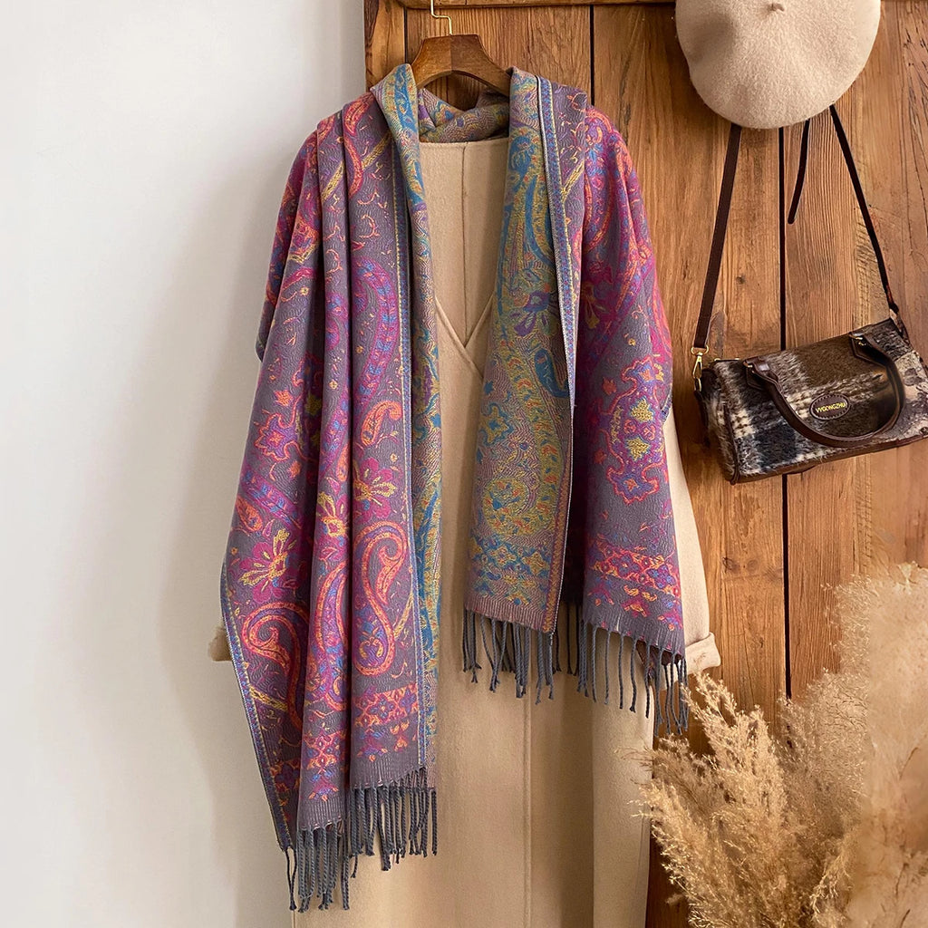 Women's Paisley Faux Pashmina Stole