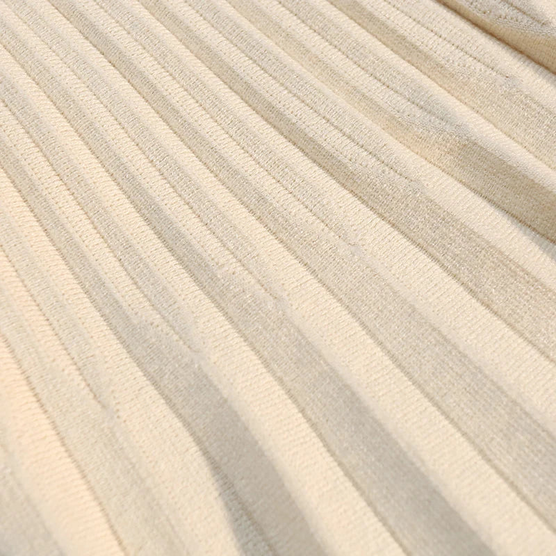 Knit Pleated Short Skirts