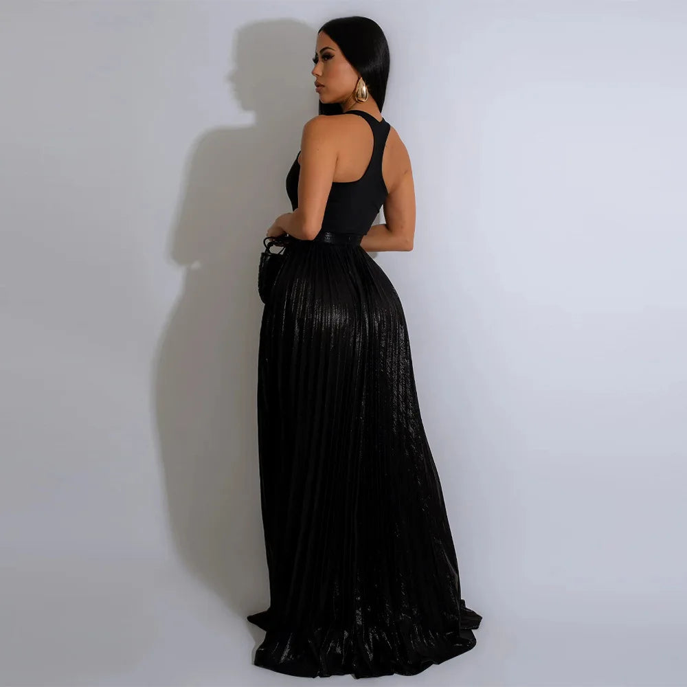 Floor Length High Waist Skirt