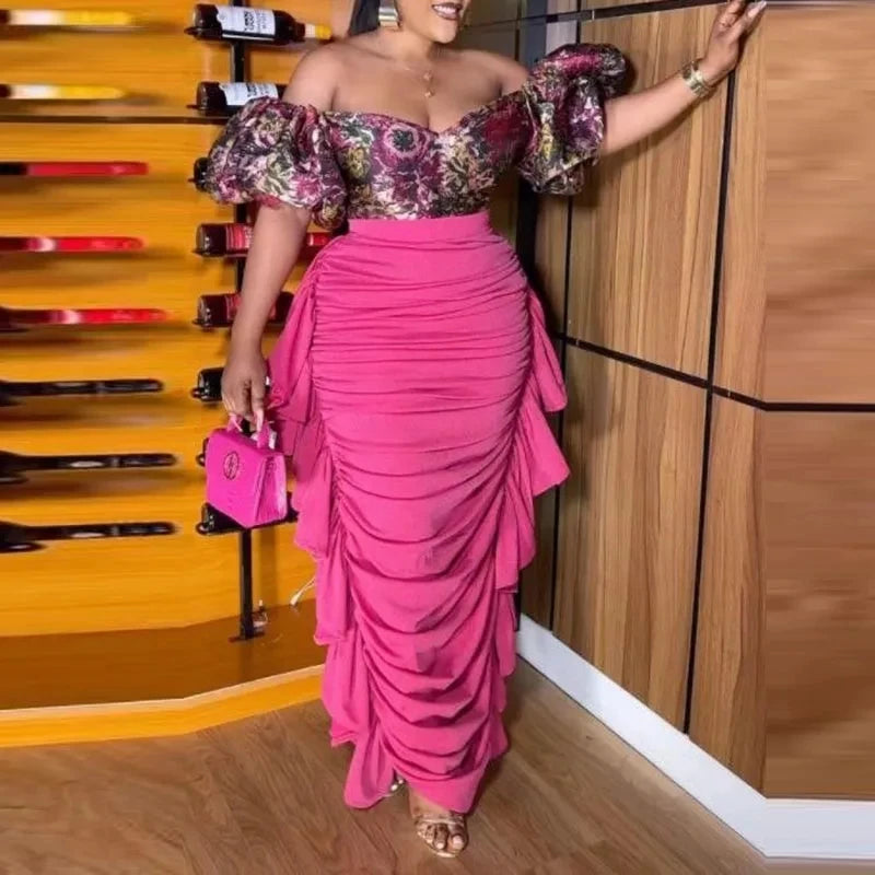 Draped Sheath Zipper Waist Skirt