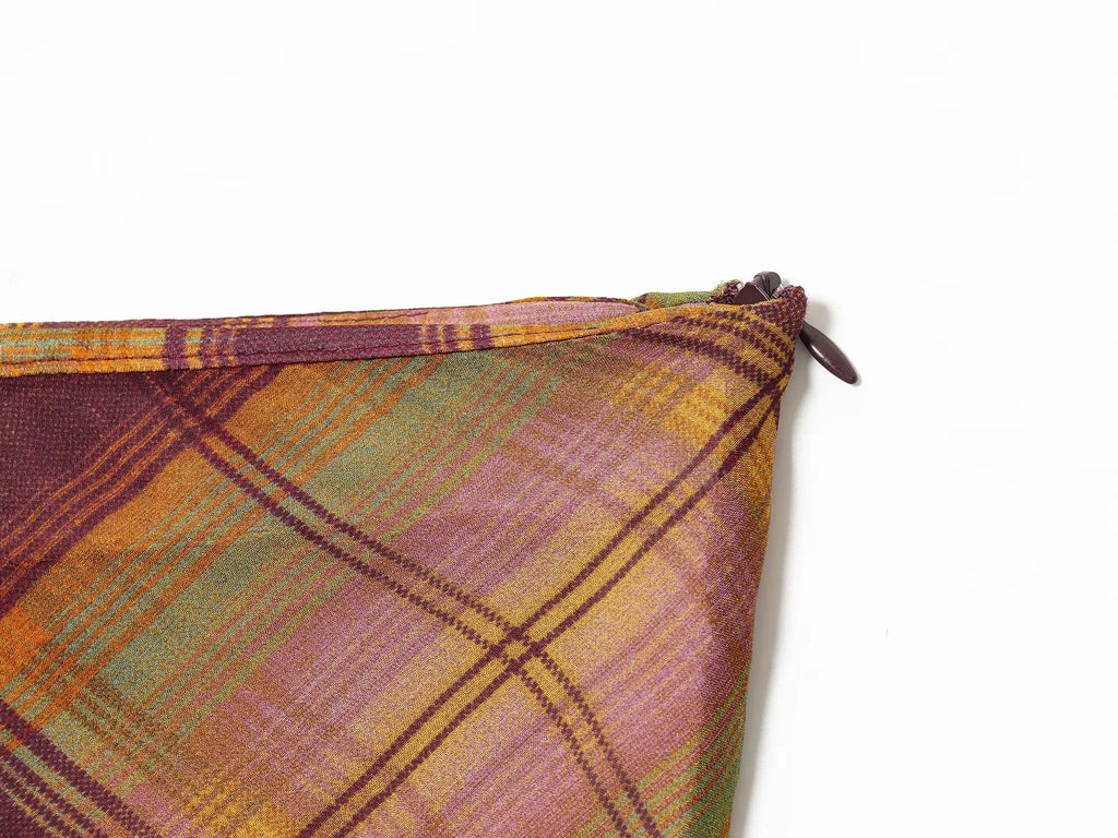 Checkered High Waist Floor Length Skirt