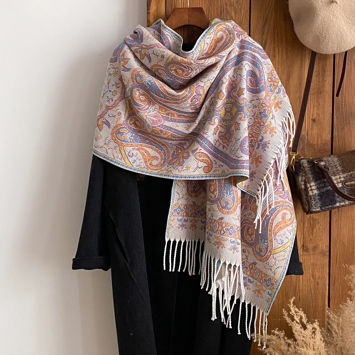 Women's Paisley Faux Pashmina Stole