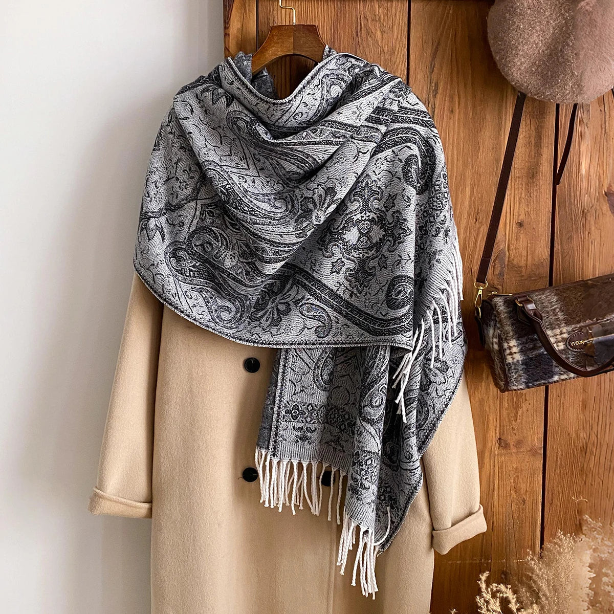 Women's Paisley Faux Pashmina Stole