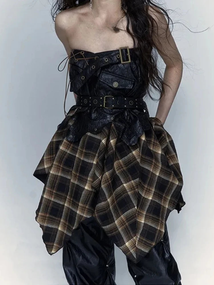 Midi Retro Gothic Punk Skirt