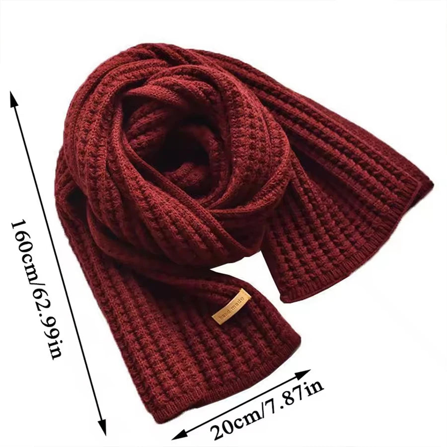 Thick Long Cashmere Knit Scarf