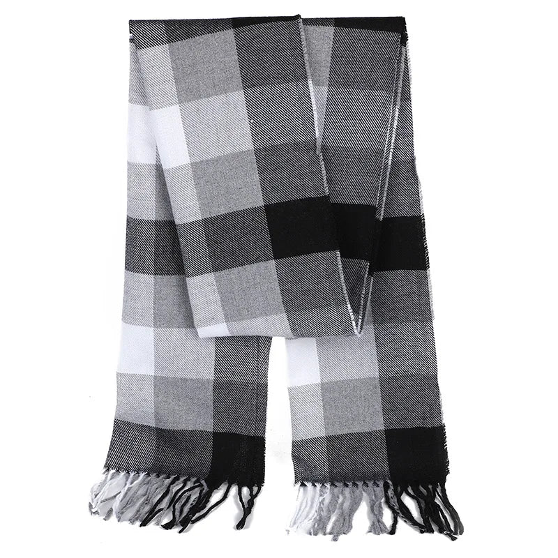 Men's Plaid & Striped Scarf
