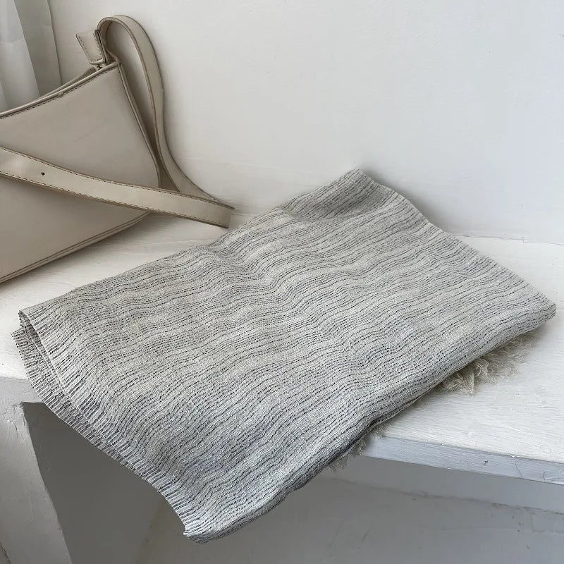 Fresh and Versatile Color Striped Scarf