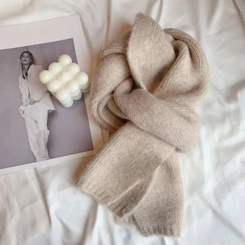 Winter Thick Long Sheep Wool Scarf